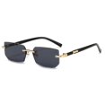 thumbnail image 2 of Fashion Frameless Sunglasses Personalized Cut-edge Glasses For Adults, 2 of 5