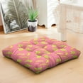 thumbnail image 4 of Sweet Banana Floor Cushion&nbsp;– 22x22 Inch Square Pillow, Dutch Velvet, Funny Fruit Art Print for Lounge & Tatami Rooms, 4 of 7