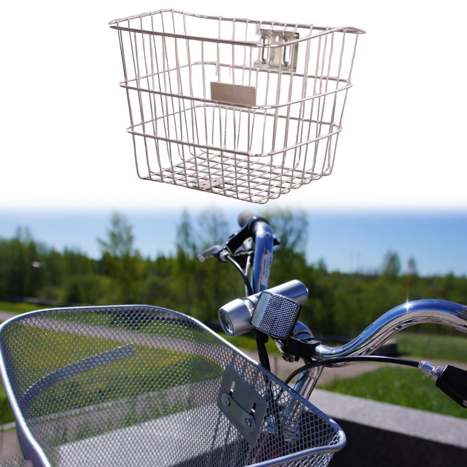 DimyFew Bicycle Basket Storage Basket Metal Practical Folding Bicycles Bike Front Basket Style C