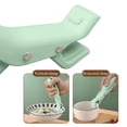 thumbnail image 4 of Hot Plate Gripper Tongs, Multi-Function Anti-Scald Bowl Clip, Silicone Non-Slip Hot Dish Plate Holder Tongs, Kitchen Silicone Anti Slip Clip, Kitchen Utensil for Bowls, Pans, Dishes, Mint Green, 4 of 9