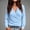 Blue, variant on Long Sleeve Shirt for Women Wrap V Neck Ruched Ladies Blouse Shirt Casual Fall Basic Top XXL