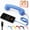 Blue, variant on Retro Phone Handset,0.13in/Type-C Wired & USB Mobile Phone Landline Handle Receiver with Microphone & Speaker for for iPhone & Android,Comfortable Calls,Video Conferences,Meetings