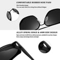 thumbnail image 5 of Joopin Polarized Aviator Sunglasses for Men Women Spring Hinge Metal UV400 Protection Sun Glasses (Black), 5 of 8
