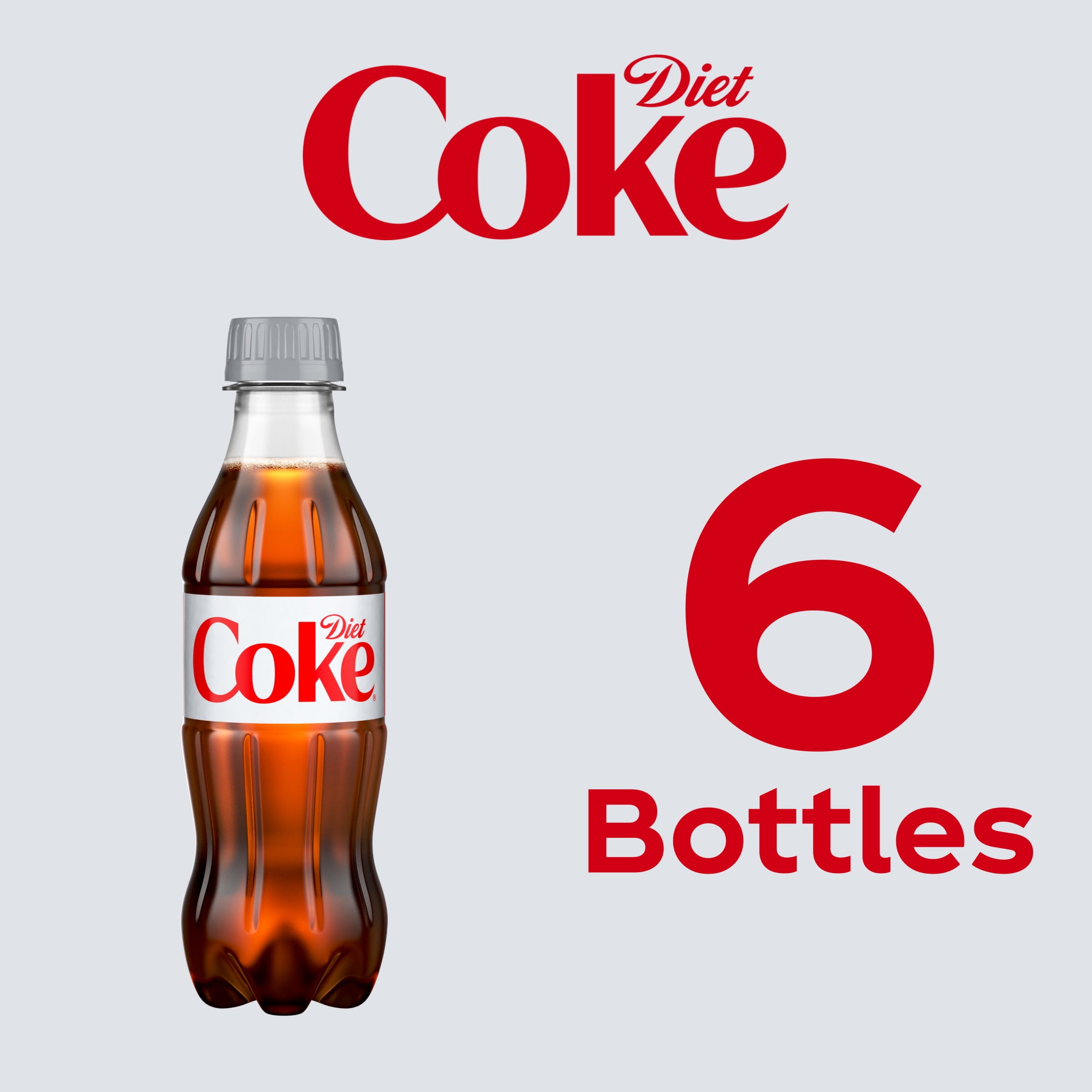 (4 pack) Diet Coke Soda Pop Bottles, 8.55 fl oz, 6 Pack