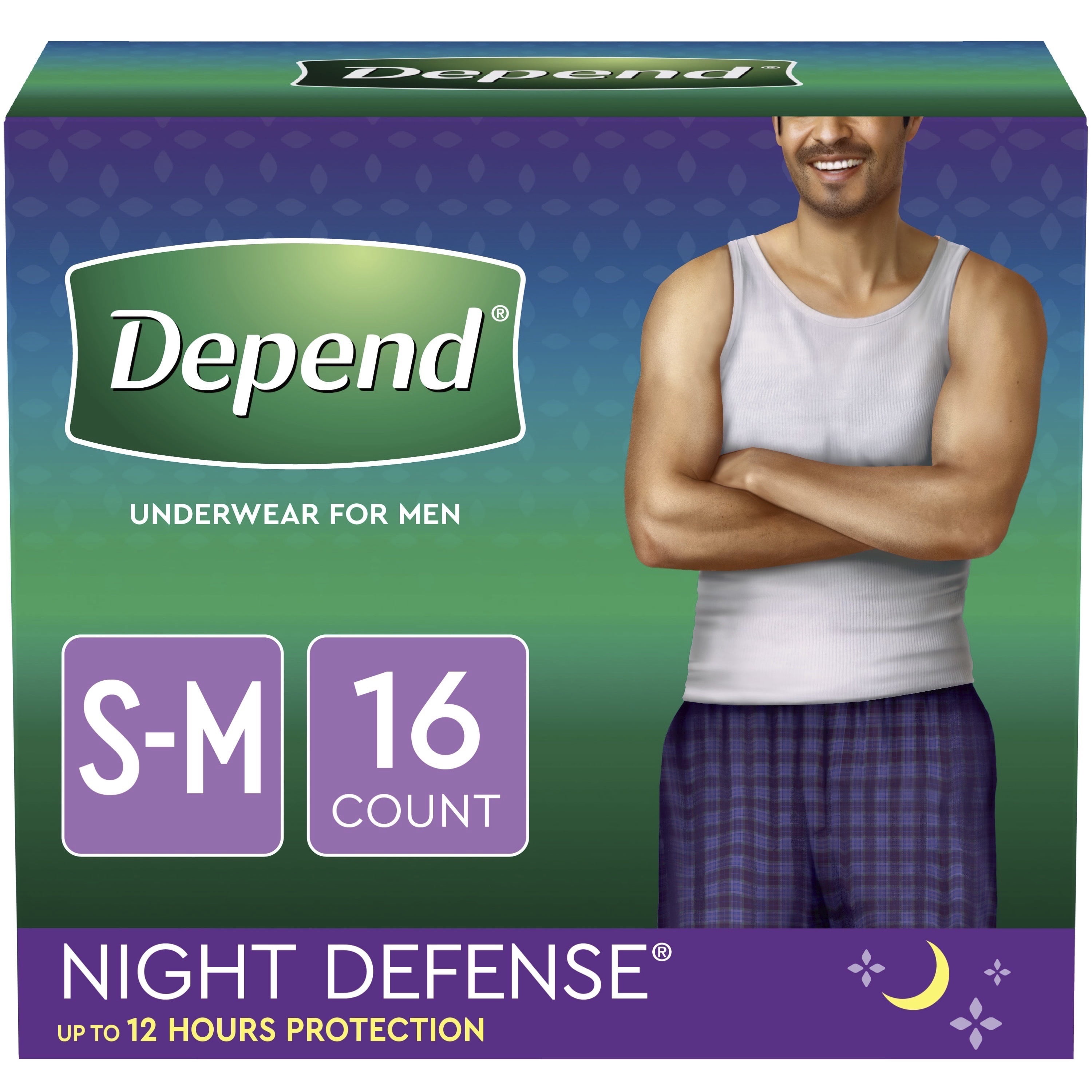 (2 pack) Depend Night Defense Incontinence Underwear for Men, Overnight ...