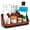 Red Wood, variant on Bathroom Organizers and Storage - Detachable 7 Slots for Bathroom Accessories Organization Counter Vanity Storage