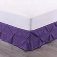 thumbnail image 3 of D.N.G. BEDDINGS 1 Piece Pinch Pleated Bed Skirt, 10 Inch Deep Pocket, 800 Thread Cotton 100% Egyptian Cotton, Twin Size (39" x 75") Inch, Solid Purple, 3 of 3