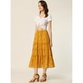 thumbnail image 2 of DARING DIVA Women's Chiffon Tiered A-Line Maxi Skirt L Ginger, 2 of 6