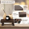 thumbnail image 6 of EOSAHR Decorative Wood Riser for Room Decor : Modern Farmhouse Pedestal Stand For Display Your Home Decoration and Soap Stand - Retro Wooden Tray for Bathroom and Kitchen Counter Decor (Rustic Brown), 6 of 7