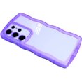 thumbnail image 5 of Compatible for Galaxy S23 Ultra Case 6.8", Curly Wave Design Transparent Shiny Case Cute Clear Transparent Shockproof Bumper Protection Soft Phone Cover Case for Women Girls Men,Clear/Purple, 5 of 9