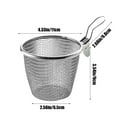 thumbnail image 3 of Stainless Steel Hot Pot Ladle with Fine Mesh Basket | 11x9.5x7.2cm Kitchen Strainer Spoon for Cooking, Frying | Handle for Easy Food Scooping, 3 of 6