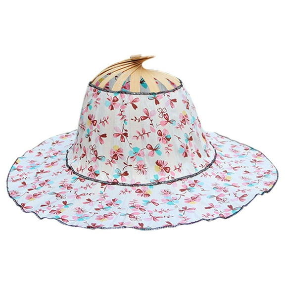 1 Folding Fan New Summer Fashionable Fan Hat Foldable Fan Sunshade and Sun Travel Fan Folding Hat
