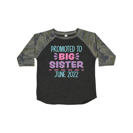 

Inktastic Promoted to Big Sister June 2022 Gift Toddler Toddler Girl T-Shirt
