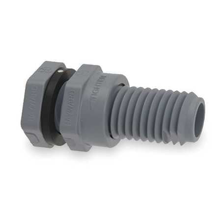 Threaded Bulkhead - Bulkhead Fitting,3 In,FNPT x FNPT