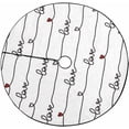thumbnail image 1 of FMSHPON Valentine's Day Simple Line Xmas Christmas Tree Skirt Stand Mat for Holiday Party Decoration Indoor Outdoor 36 inches, 1 of 3