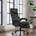 thumbnail image 4 of HOBLOC Ergonomic Office Chair, Big and Tall Home Office Chair, Wide Seat Executive Office Chair with High Back and Footrest, Pu Leather Computer Desk Chairs, Rolling Swivel Task Chair, Black, 4 of 5