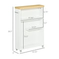thumbnail image 6 of Slim Bathroom Organizer With Wheels - Save Space For Toiletries And Bath Essentials Cabinet Handles Store Towels In Style, 6 of 6