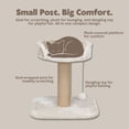 thumbnail image 4 of TRIXIE Mica Sisal 18" Cat Scratching Post with Plush Platform, Light Gray-Greige, 4 of 7