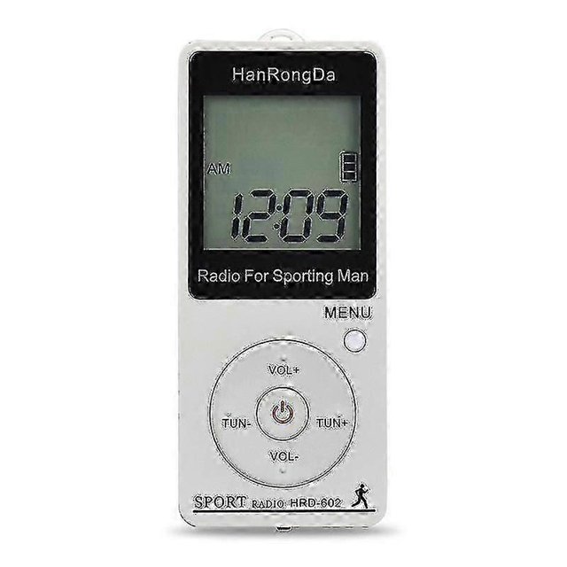 Portable Radio Receiver FM/AM Radio LCD Display Lock Button Pocket Radio