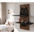 thumbnail image 1 of Repisa Minimalista Gato Decoración Recámara Infantil Mdf Cafe, 1 of 5