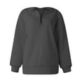 thumbnail image 4 of Womens Zipper Sweatshirts Turtleneck Long Sleeve Pullovers Casual Loose Top T Shirts, 4 of 7