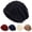 Black, variant on Beanie for Women Foldable Lace Solid Color Soft Baggy Crochet Beanie Loose Slouchy Cozy Lightweight Knitted Skull Cap (Navy) for Outdoor Daily Wear Fashion