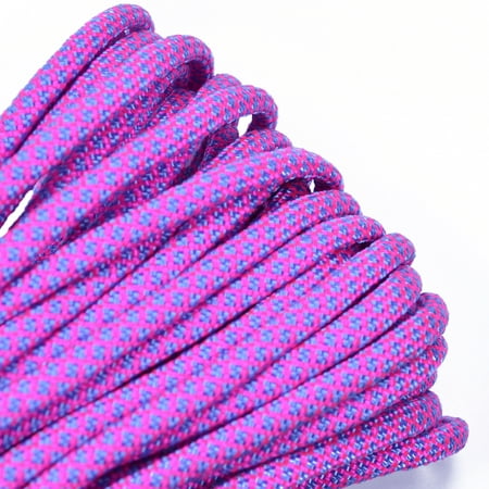 50 Feet High Quality Best Durability 550 lb Paracord - Neon Pink and Tarheel Blue Diamonds Color - Bored Paracord