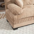 thumbnail image 6 of Modular Sectional Sofa,Chenille Deep Seat Couch Loveseat with Two Extra Pillows, Double Layer Cushion Features Memory Foam and Pocket Springs,for Living Room, Apartment,Studio,Office,Khaki, 6 of 7