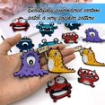 thumbnail image 5 of 12 Pieces Cute Embroidery Stickers, Cute Monsters Embroidered Cloth Stickers, 5 of 5