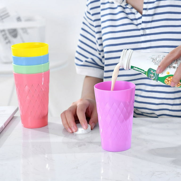 Large Plastic Cups set of 12 BPA-Free Dishwasher  