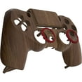 thumbnail image 5 of eXtremeRate Wood Grain Ghost Replacement Faceplate Touchpad Cover, Redesigned Soft Touch Housing Shell Case Touch Pad Compatible with PS4 Slim Pro Controller JDM-040/050/055 - Controller NOT Included, 5 of 9
