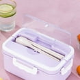 thumbnail image 5 of Japanese-style Microwave Lunch Box Student Office Worker Bento Box Eco-Friendly Food Containers With Soup Cup Insulation Bag, 5 of 5
