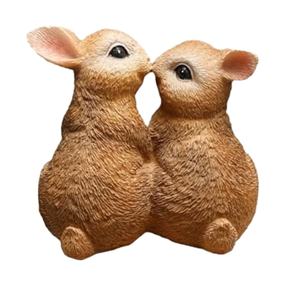 WMGHA Easter Bunny Couple Decorations Spring Easter Rabbit Decor Figurines Valentine Day Tabletopper Decorations for Party Home Holiday Cute Rabbit Easter Day Couple Gifts Decorations