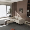 thumbnail image 6 of Sdorens Convertible Sectional Sofa Set,Small L Shaped 3-Seat Couch with Ottoman,Modern Sofas Couches for Living Room,Khaki, 6 of 19