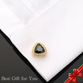 thumbnail image 2 of Guangzhoushicwz Gemelos de cristal negro para hombre Gemelos elegantes para hombre para fiesta de bodas Regalo único, 2 of 5