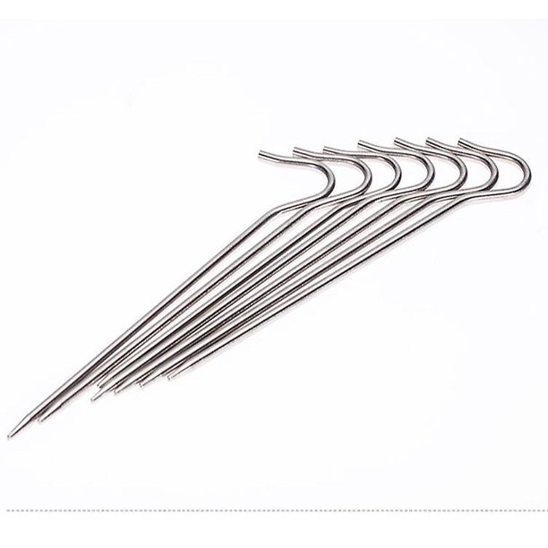 Estacas galvanizadas para tienda de campaña de 6 pulgadas, estacas de metal para tienda de campaña, estacas de acero resistentes para acampar, ganchos para lona, decoraciones inflables para exterio