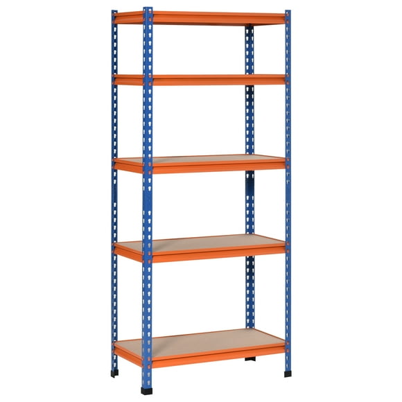 HOMCOM 5-Tier Heavy Duty Garage Shelf, Metal Shelving Unit with Adjustable Shelves, Metal Frame, 31.5"x15.75"x71.75", 3300 lbs Capacity for Workshop, Shed, Office