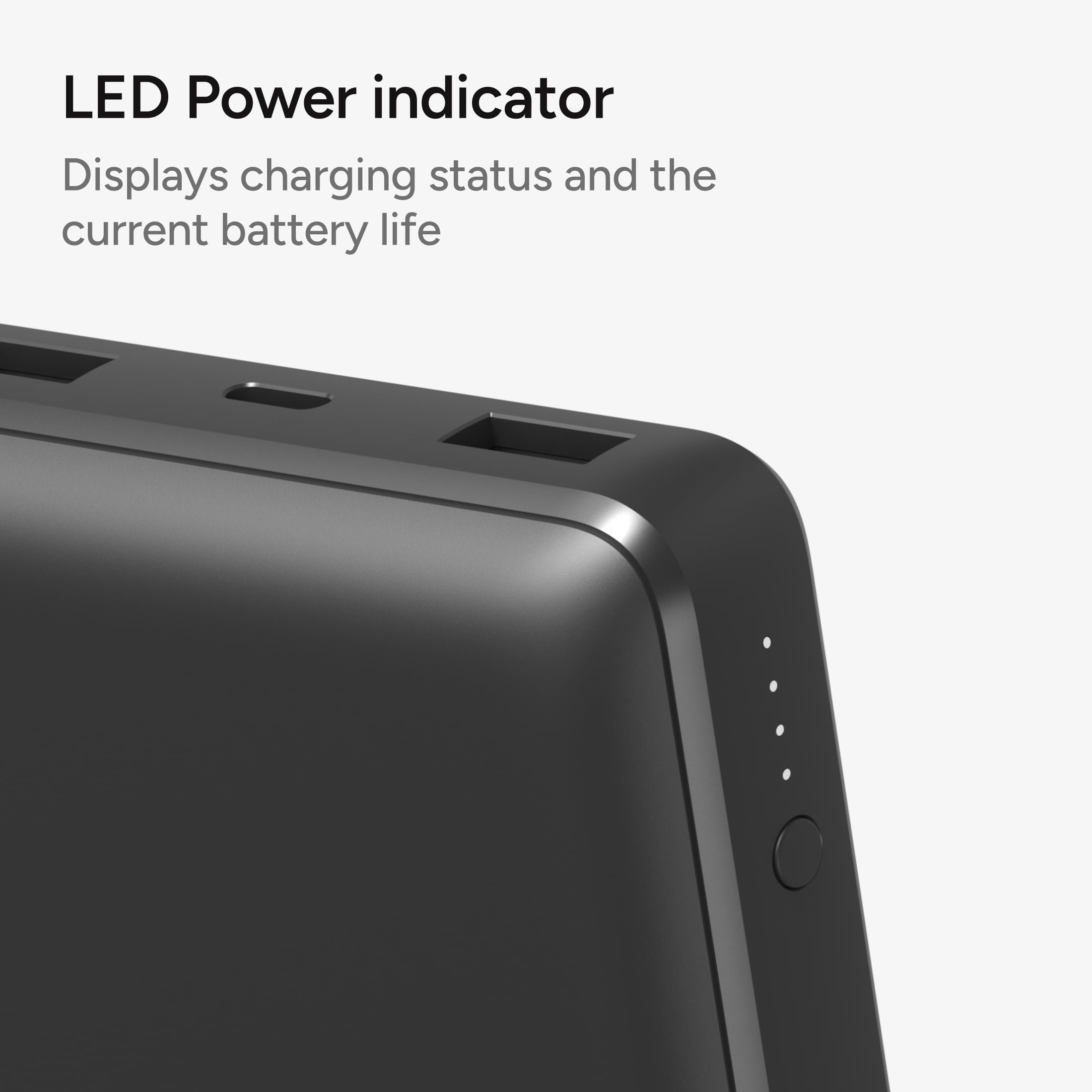 mophie 20k Portable Power Bank and Portable Charger - USB-A and USB-C inputs -Compatible with iPhone, iPad, AirPods, Samsung Galaxy, Note, Pixel & More - Includes Charging Cable – Black