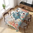 thumbnail image 3 of Sea Turtle Coastal Table Cloth Waterproof Tablecloths, Vintage Beach Coral Starfish Nautical Tablecloth Dining Table Cover for Kitchen Party Tabletop Outdoor, Rectangle Tablecloth 60x120 Inch, 3 of 9