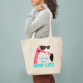 thumbnail image 3 of CafePress - Living The Good Life Tote Bag - Unisex Canvas Tote Bag, Beige, 1-Piece, 3 of 7
