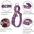 thumbnail image 2 of Collar para perro Petiry Martingale con estampado floral morado S, 2 of 6