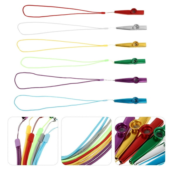 6 Pcs Metal Kazoo Set for Kids and Adults, Musical Instruments for Fun and Learning