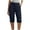 Dark Blue, variant on Inleife Womens Cargo Shorts Solid Color With Elastic Waist Casual Half Shorts Pants Pocket Army Green XL