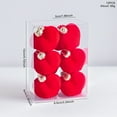thumbnail image 2 of 12 Pcs Christmas Velvet Ornaments Valentine's Day Heart Shaped Hanging Ornaments for Tree Velvet Valentines Flocked Red Heart Baubles Decorations for Xmas Wedding Anniversary, 2 of 9