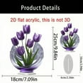 thumbnail image 4 of Eespoir Purple Tulips Acrylic Desktop Decoration, Artificial Tulip Flower Ornament, Spring Tabletop Decor For Office, Home, Gift For Her, Elegant, No Water, 4 of 7