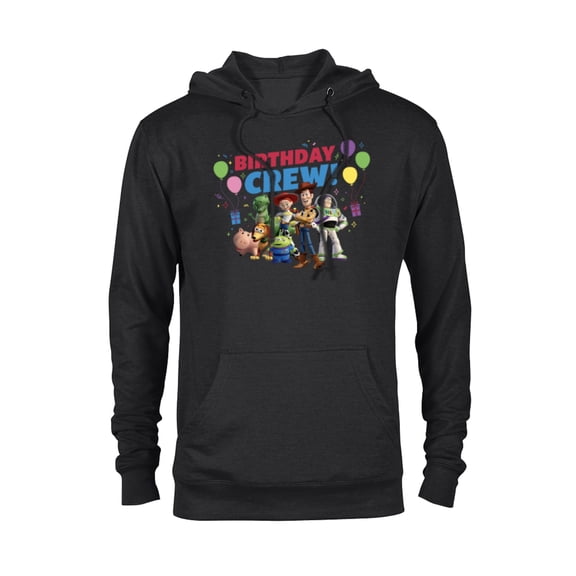 Disney and Pixar’s Toy Story Family Party Birthday Crew - Pullover Hoodie for Adults - Customized-Black