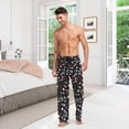 thumbnail image 7 of Floral Wildflowers Ghost Pajama Pants, Men's Lounge Pants Light with Drawstring and Pockets, Christmas New Year Birthday Father's Day Gifts, Medium, 7 of 7