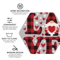 thumbnail image 3 of Yiaed Buffalo Plaid Love And Gnome Print Leather Coasters for Drinks - Cup Coasters Coffee Table Kitchen Table Bar, Home & Office Gifts Handmade Drink Coasters-Hexagon, 3 of 6
