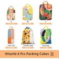 thumbnail image 4 of 6 Pcs Compression Packing Cubes Travel for Suitcases, Waterproof Luggage Organizer Washable Storage Bags Set - Packaging Cubes for Backpack Travel Perfect for Carry-Ons and Storage, 4 of 6
