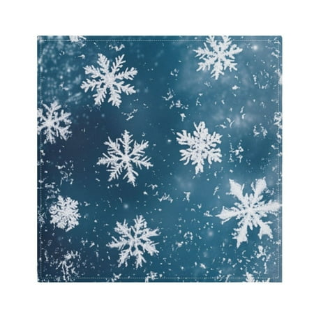 

Napkin Satin Napkin 20*20Inchx1 Kitchen Towel Dinner Plate Towel Decorative Towel Napkin Tea Towel Suitable For Kitchen Table Beautiful Winter Snowflakes